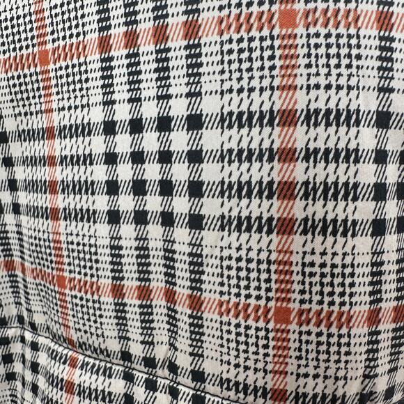 Ava & Viv Mid Length Puffer Jacket SZ 1X Tan Black Orange Hooded Snap Full Zip - Picture 5 of 14